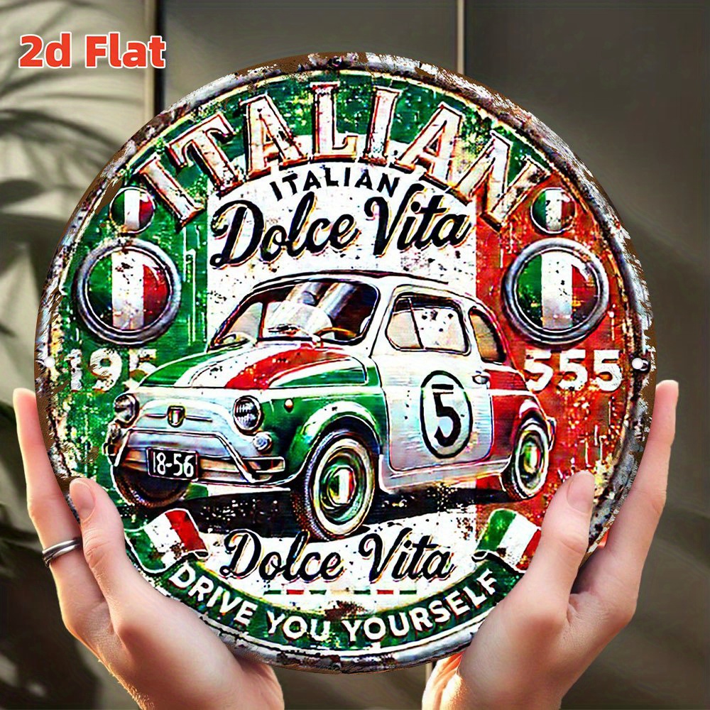 Vintage Collectible Cars - 2D plano, vintage italiano para emblema