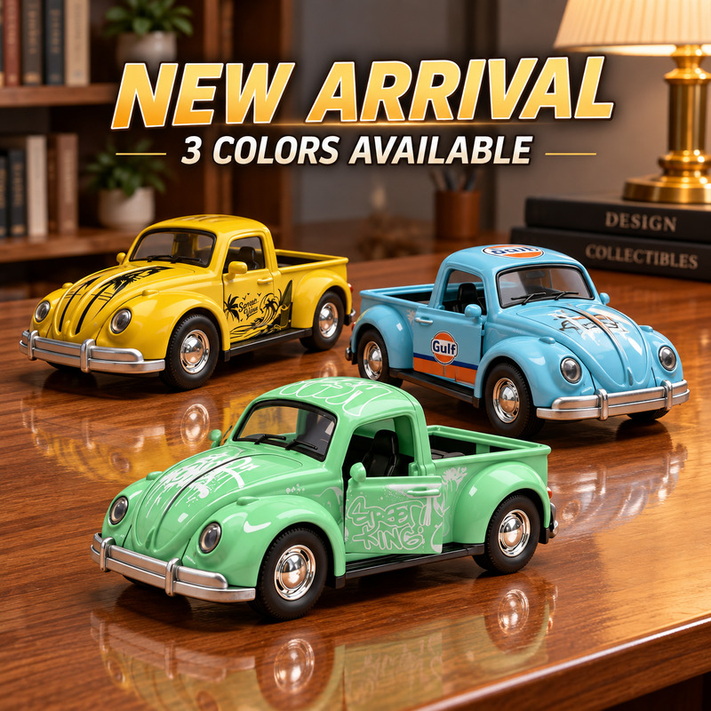 Vintage Collection - NOVO: Caminhonete Estilo Vintage Beetle 1:36,