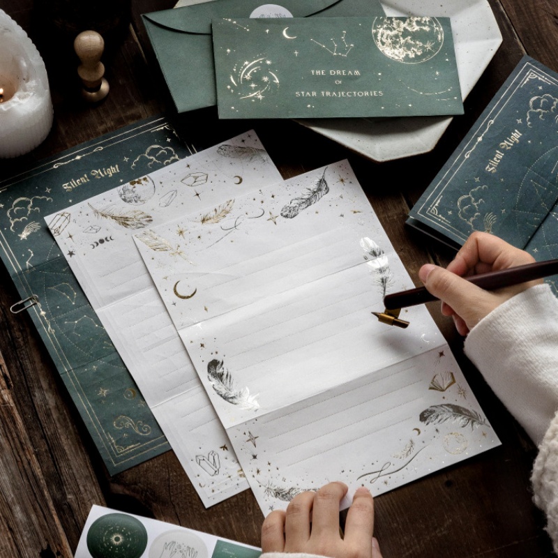 Collectible Vintage Greeting Cards - Coleção de Poesia Estrela e Lua: